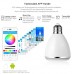 Smart Bluetooth 4.0 Wireless Multicolored 6W RGB LED Light Bulb with Speaker E27 for iOS and Android Devices - White